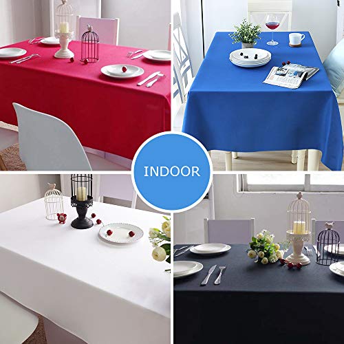 Plastic Tablecloths for Rectangle Tables - 6 Pack, Candywe Disposable Plastic Tablecloth 54 Inch. x 108 Inch. 6 to 8 Foot, Rectangle Plastic Table Cover for Parties Birthdays Weddings Picnics