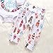 Astrill Mekilyn 3Pcs Baby Boy Girls Print Long Sleeve Letters Romper+Leaves Pant+Bunny Headband Winter Outfit (9-12 Months, White)