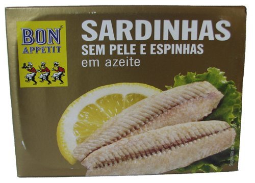 Portuguese Boneless Skinless Sardines in Olive Oil 105gr Tin 3 Pack