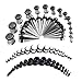 BodyJ4You 72PC Gauges Kit Acrylic Plugs Stainless Steel Tapers 14G-00G Ear Stretching Piercing Set