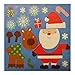 Christmas Themed Magnet Decoration Set for Refrigerator or Metal Door (Santa Claus with Reindeer)