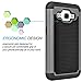 Tekcoo Core Prim Case, (TM) [Tmajor Series] [Grey/Black] Shock Absorbing Hybrid Rubber Plastic Impact Defender Rugged Hard Protective Case Cover Shell for Samsung Galaxy Core Prim/Prevail LTE
