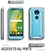Moto E5 Plus Rugged Case, Moto E5 Supra Rugged Case, Poetic Revolution [360 Degree Protection] Rugged Heavy Duty Case with Built-in-Screen Protector for Motorola Moto E5 Plus (Updated Version) Blue