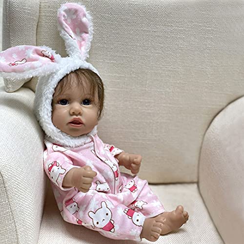 ACESTAR Reborn Baby Dolls, 12 inch Mini Lifelike Silicone Vinyl Full