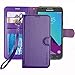 ERAGLOW Galaxy J3 Emerge Case / J3 Prime /J3 Mission / J3 Eclipse/Sol 2 / Amp Prime 2 Case, PU Leather Wallet Flip Protective Cover with Card Slots & Kickstand for Samsung Galaxy J3 2017(Purple)