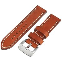 Paylak LEA1553-24 24mm Leather Calfskin Brown Watch Band