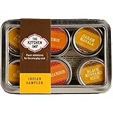 The Kitchen IMP Indian Spice Organic Sampler Set With 6 Tins 10grams Each | For Seasoning & Marinating Meat, Poultry, Fish, Veggies & More | Premium Cooking Gift Set