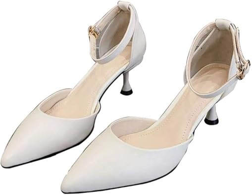Amazon 8xui パンプス ストラップ 結婚式 ブラック ローヒール 疲れない アンクルストラップ付パンプス クリーム ピンヒール 足 細く 長時間 アンクルストラップ 二次会 ヒール 白 22 5cm 疲れない 痛くない ポインテッドトゥ シューズ バッグ