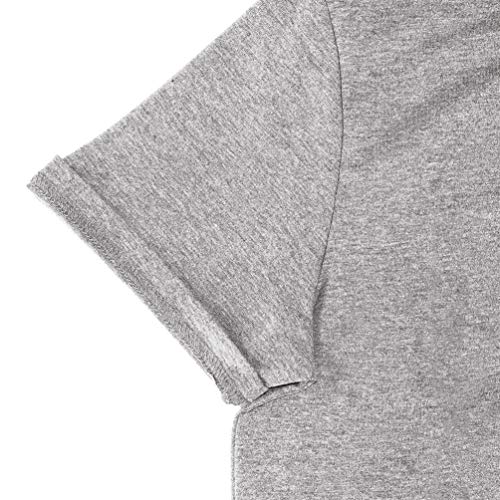 Chulianyouhuo St. Patricks Day Shirts for Women Irish Shamrock Novel Love Heart Short Sleeve Tee Tops Grey