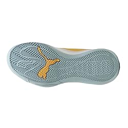 PUMA Men's Court Pro Basketball Shoes, White-Yellow