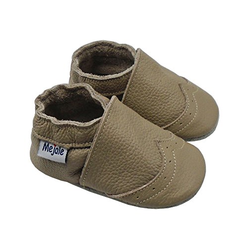 image for Mejale Baby Shoes Soft Sole Leather Crawling Moccasins Infant Toddler 