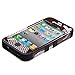 MYBAT Football/Black TUFF Hybrid Phone Protector Cover for APPLE iPhone 4S/4