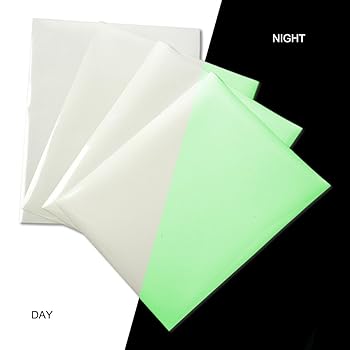 Glow in Dark Heat Transfer Vinyl Sheets Glossy
