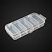 Honbay 2PCS 5x2.4x1Inch Small Clear Visible Plastic Fishing Tackle Accessory Box Fishing Lure Bait Hooks Storage Box Case Container Jewelry Making Findings Organizer Box Storage Container Case