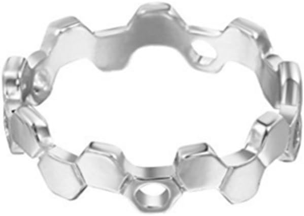 Silver Honeycomb Ring Women Anel Masculino Honey Bee Ring Jewelry