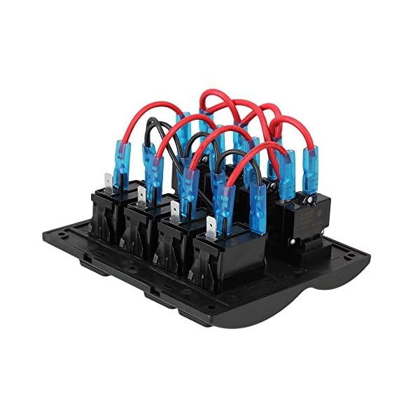 BQLZR-Black-4-Gang-DC-12V-Marine-Boat-Caravan-LED-Rocker-Switch-Panel-Breakers-with-Overload-Protection