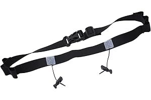 MotiveTech Bib Holder for Runners, Running Race Number Belt, Practical, Waist Belt,Men Breathable, Triathlon Running Belt