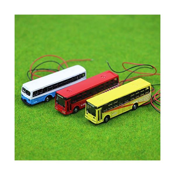 Evemodel 4 STK. Reise Busse Modell Auto mit Beleuchtung Spur N 12V NEU EBS15002-4-EU – Bild 4