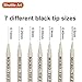Shuttle Art 18 Pack Ultra Fine Point Tip Micro Line Pens – Waterproof Archival Ink & 11 Colors in 0.3MM Felt Tip - 7 Blacks in Tip Sizes 0.15MM to 0.5MM For Journaling Technical Illustrating Drawing