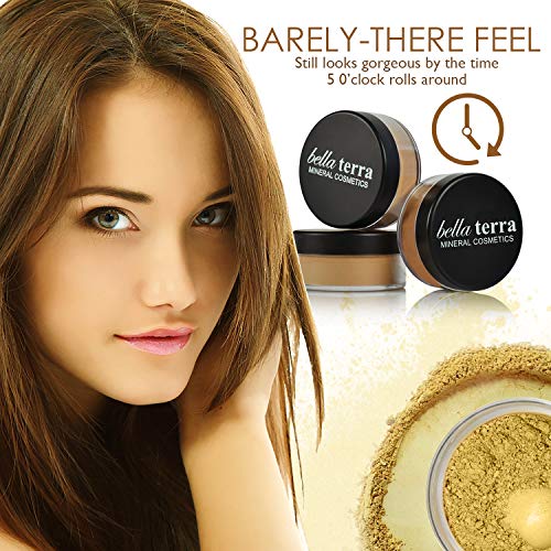 Bellaterra Cosmetics Mineral Powder Foundation | Long-Lasting All-Day Wear | Buildable Sheer to Full Coverage – Matte | Sensitive Skin Approved | Natural SPF 15 (Honey) 9 grams - Thumbnail 6