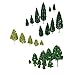 27pcs Mixed Model Trees Train Railways Architecture Landscape Scenery Layout 3-16 cm