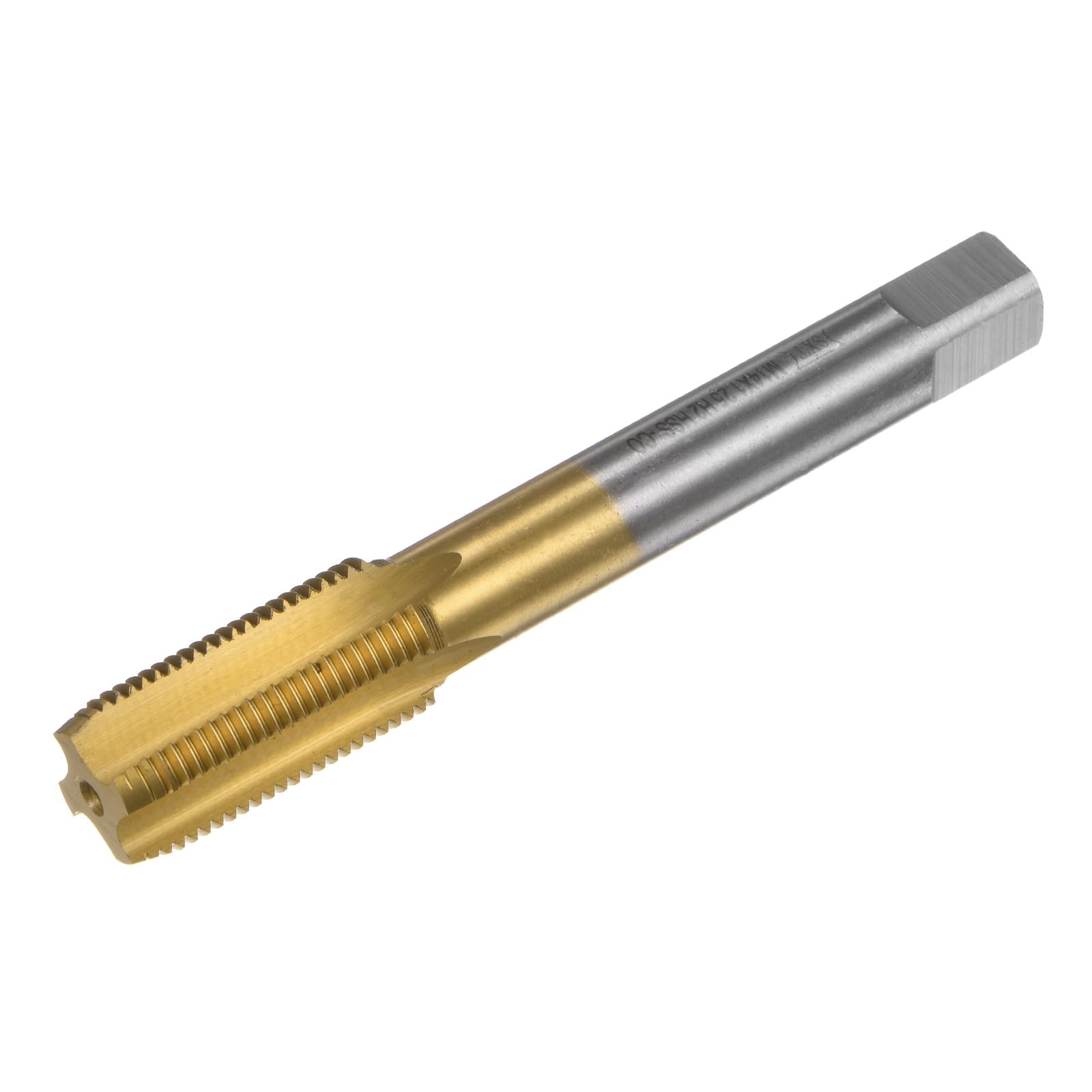 uxcell Metric Thread Tap M14 x 1.25 H2 Titanium Coated HSS-CO (M35 High Speed Steel) Straight Flutes Machine Screw Tap Threading Tapping Repair Tool