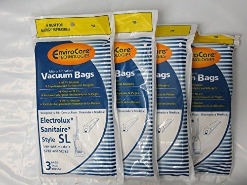 Vacuum Cleaner Bags 12 Allergy Bags for Eureka &amp; Sanitaire Vacuum Style SL