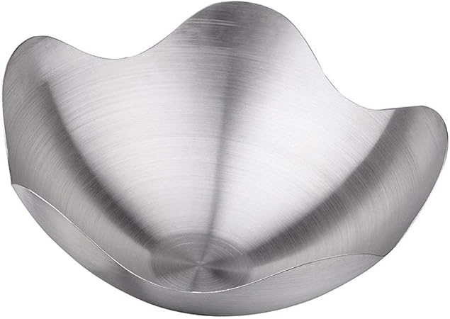 Ximger Stainless Steel Lotus Shape Decorative Bowl Fruit Bowl