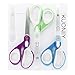 KUONIIY Scissors Multipurpose 8 Inch 3-Pack,Come with Cover