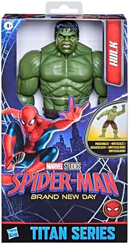 Hasbro Marvel Spider-Man: Brand New Day, Titan Series, Hulk, action figure, giocattoli di supereroi da 29,7 cm per bambini e bambine, dai 4 anni in su