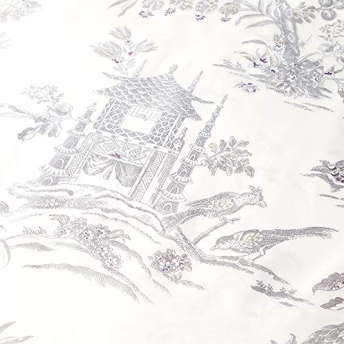 image for Bedsure Duvet Cover Set with Zipper Closure-Printed Grey Toile Reversi