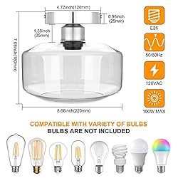 MAXvolador Industrial Semi Flush Mount Ceiling