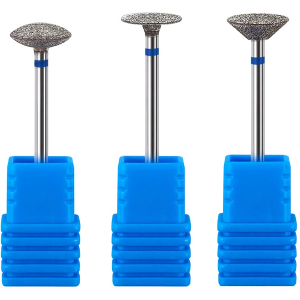 minkissy Nail Drill Bits 3Pcs Manicure Drill Bits for Acrylic Nails Cuticle Cleaner Grinding Head Tool for Nail Polishing and Callus Removal Salon and Home Use