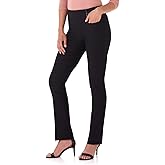 Rekucci Women's Ease Into Comfort Pull-On Straight Pant with Pockets