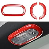 opar Red Reading Light Cover Trim for 2011-2018 Jeep JK Wrangler Unlimited 4-Door - Set