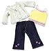 School Cardigan, Jeans and Top Doll Outfit ~ Fits 18