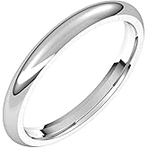 Sonia Jewels Solid 925 Sterling Silver 2.5mm Comfort Fit Wedding Band Ring Classic Plain Traditional - Size 8