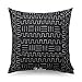 Hofdeco African Mudcloth Pillow Cover ONLY, Black Light Cream, 18
