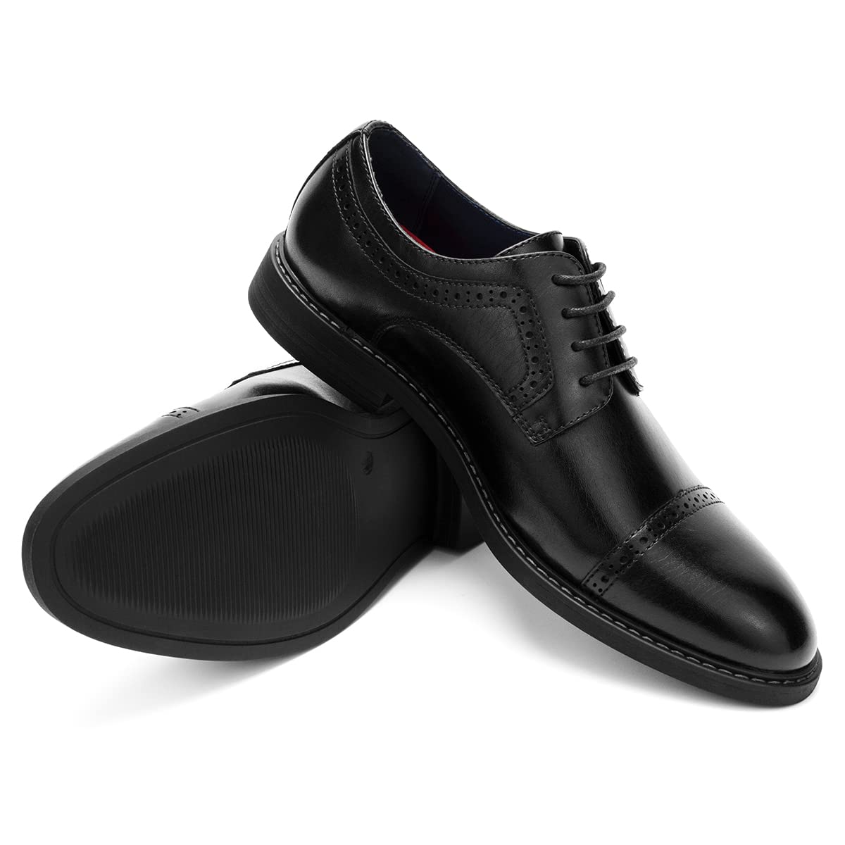 Temeshu Men's Oxfords Lace Up Casual Dress Shoes Classic Formal Modern Business Shoes DS08