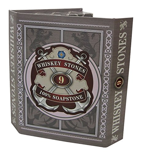 Soapstones - 9 Whiskey Chilling Rocks in Magnetic Box, with Free Elegant Velvet Pouch. 100% Pure Soapstones. Keeps Your Whiskey Chilled Without Diluting It. All Time Favorite Gift.