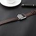 Apple Watch Band 42mm, Youkex Genuine Leather Strap Replacement Wristband with Black Stainless Steel Clasp for Apple Watch Series 3, Series 2, Series 1 Sport and Edition Women Men (Dark Brown, 42mm)