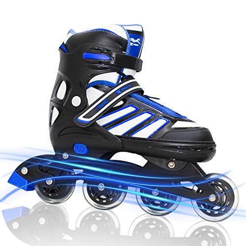 MAXFREE Adjustable Inline Skates, Fitness Roller Skates with High