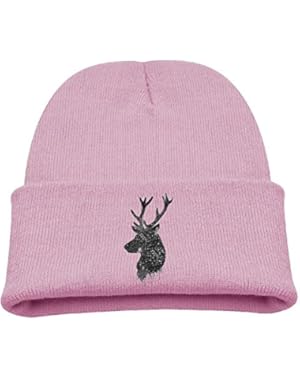 Black Tree Reindeer Kid's Hats Winter Funny Soft Knit Beanie Cap, Unisex