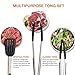 Alimat PluS Silicone Kitchen Tongs Set of 3, Cooking Tongs with Silicone Tips Including Spatula Tong(12Inch) for Easy Turning and 2 Basic Food Tongs(9Inch,12Inch) for Cooking, Grilling, Serving(Black)