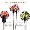Cooking-Tongs-Set-of-3-Stainless-Steel-Kitchen-Tongs-with-Silicone-Tips-Including-12-Spatula-Tong-for-Easy-Turning-and-2-Basic-Food-Tongs9-12-for-BBQ-Salad-Grilling-Serving-Black Kitchen Tongs 9”+12”, Cooking Tongs with Stainless Steel, Silicone Tongs for Serving, Nonstick Food Tongs Set of 3