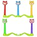 Emorefun Big Size Plastic Cartoon Scoring Quoits Portable Carrying Ring Toss Target Game Toys Game for Kids, Toddlers, Children with 5 Rings