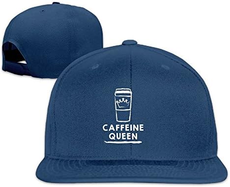 YYxin1xu YY0XXAD Hat Caffeine Queen Coffee Barista Espresso Hat Snap-Back Hip-Hop Cap Baseball Hat Head-Wear Cotton Snapback Hats Navy