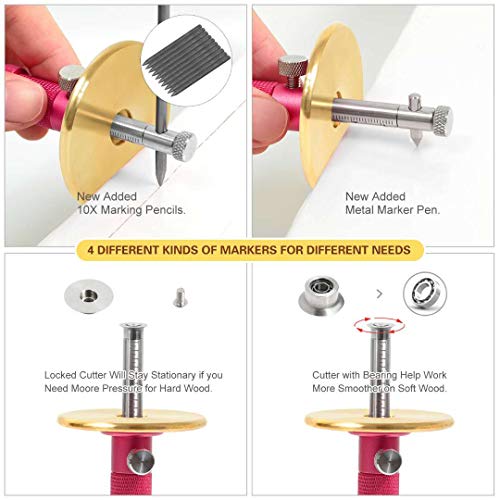 Newkiton Wheel Marking Gauge Plus with Micro Adjust Function, 1 Bearing