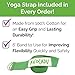 Avocadu Yoga Poses for Back and Neck Pain with 6' Yoga Strap Included- Premium 16