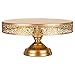 Amalfi Decor Cake Stand, Large Round Metal Pedestal Holder, Gold, 14 Inches